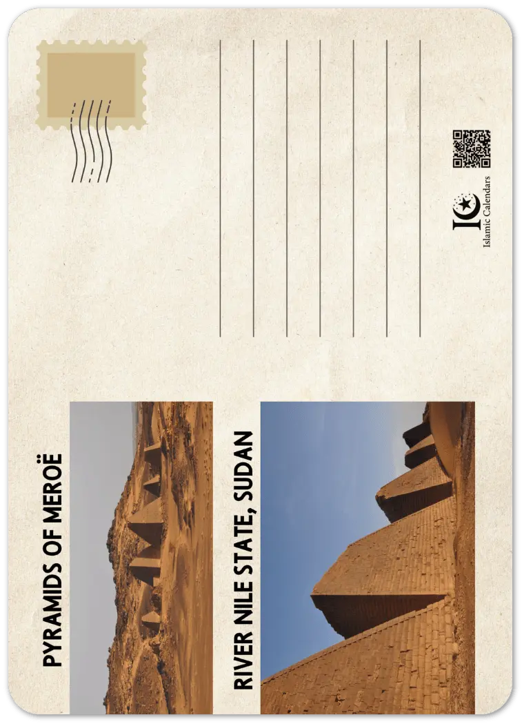Camel Rider Stamp | Sudan | بريد السودان | Anglo - Egyptian Era | Historic Desert Design | Pack of 10 Postcards (2 - sided, Premium envelopes) | (US & CA) | by Islamic Calendars - Islamic Calendars