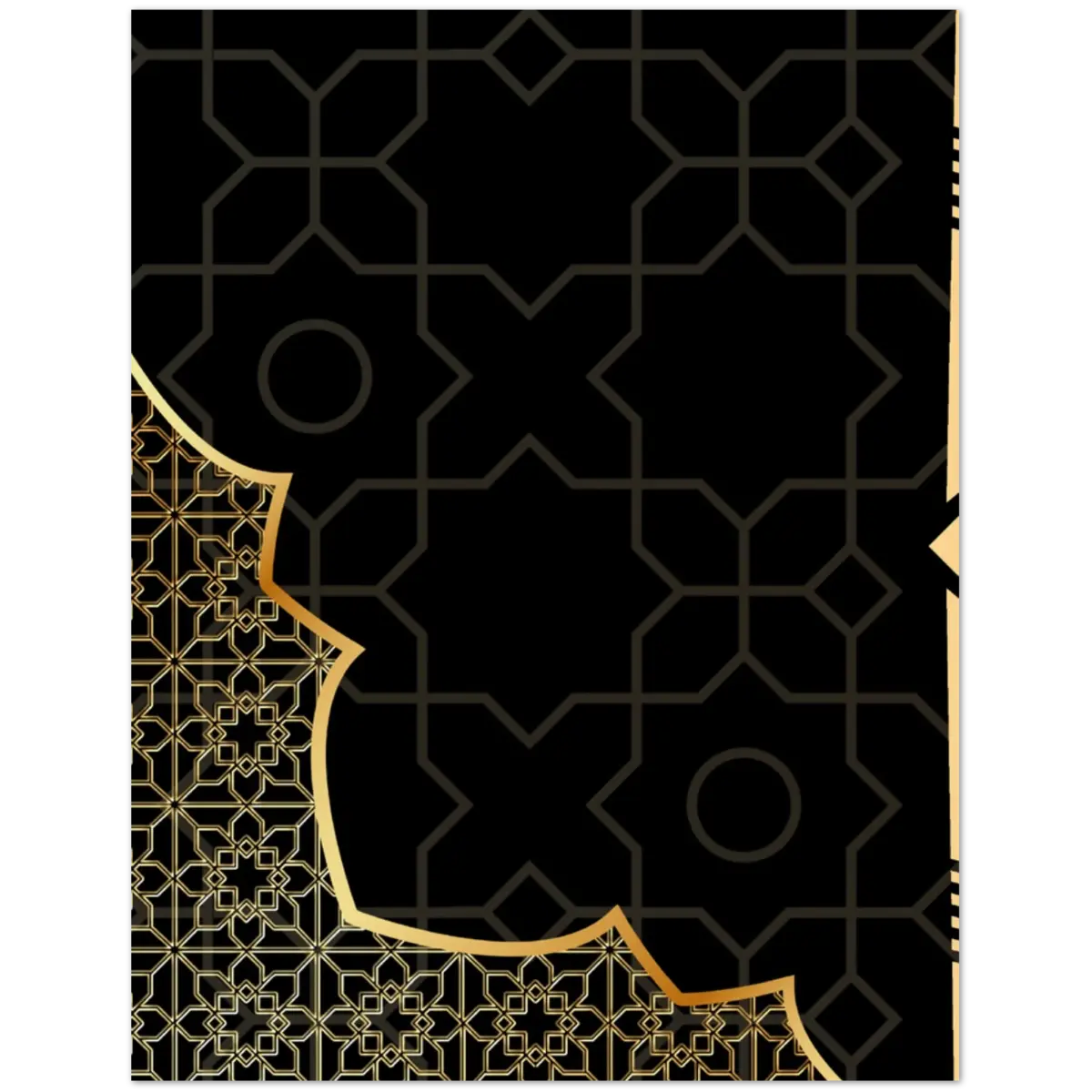 Eid Mubarak Greeting Card | عِيد مُبَارَكْ | Elegant Arabic Calligraphy Design | Pack of 10 Greeting Cards (Folded, Premium envelopes included) | (US & CA) | By Islamic Calendars - Islamic Calendars