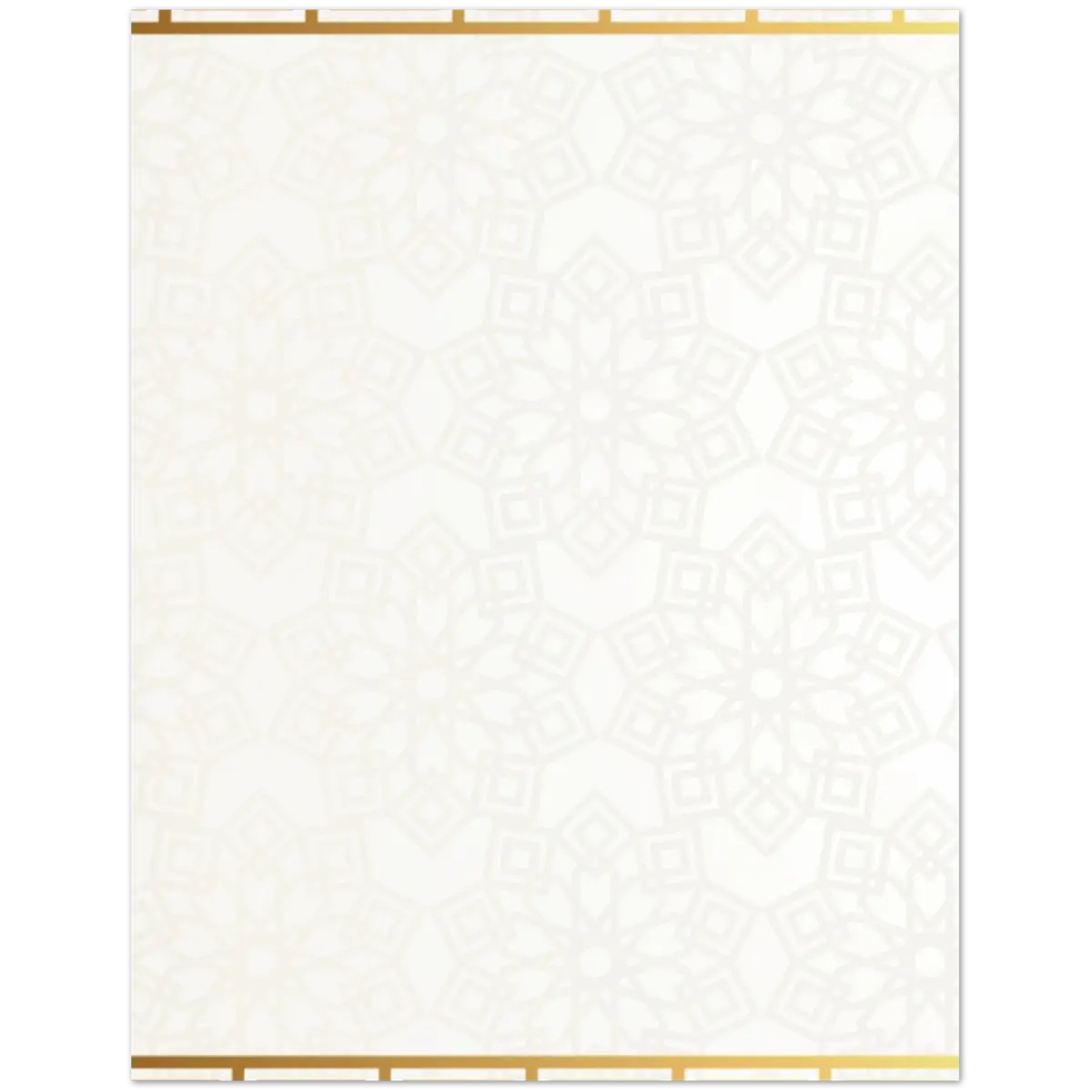 Eid Mubarak Greeting Card | عِيد مُبَارَكْ | Timeless Gold and White Design | Pack of 10 Greeting Cards (Folded, Premium envelopes included) | (US & CA) | By Islamic Calendars - Islamic Calendars