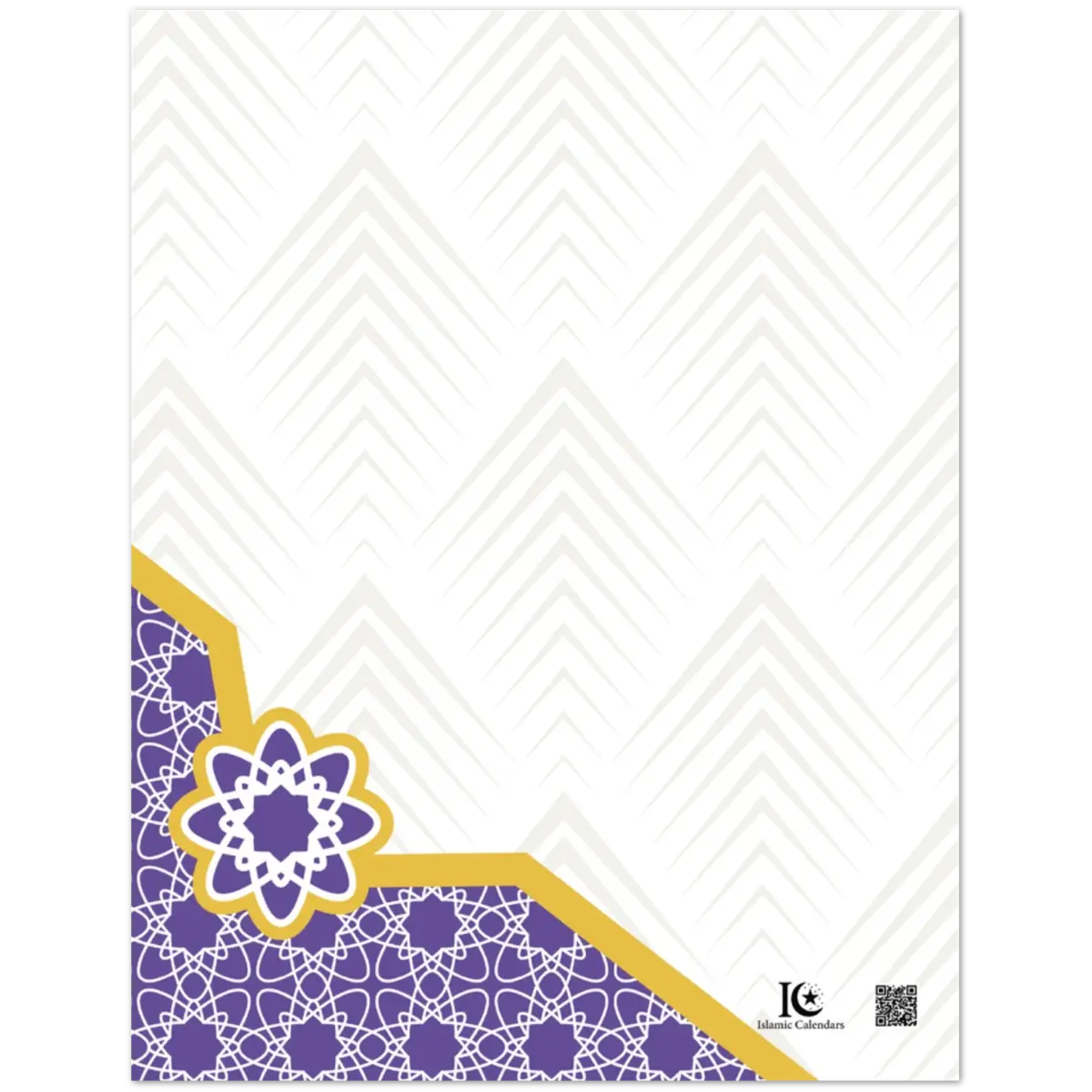 Mabrook Greeting Card | Congratulations | مَبْرُوكْ | Purple and Gold Arabic Calligraphy Design | Pack of 10 Greeting Cards (Folded, Premium envelopes included) | (US & CA) | By Islamic Calendars - Islamic Calendars