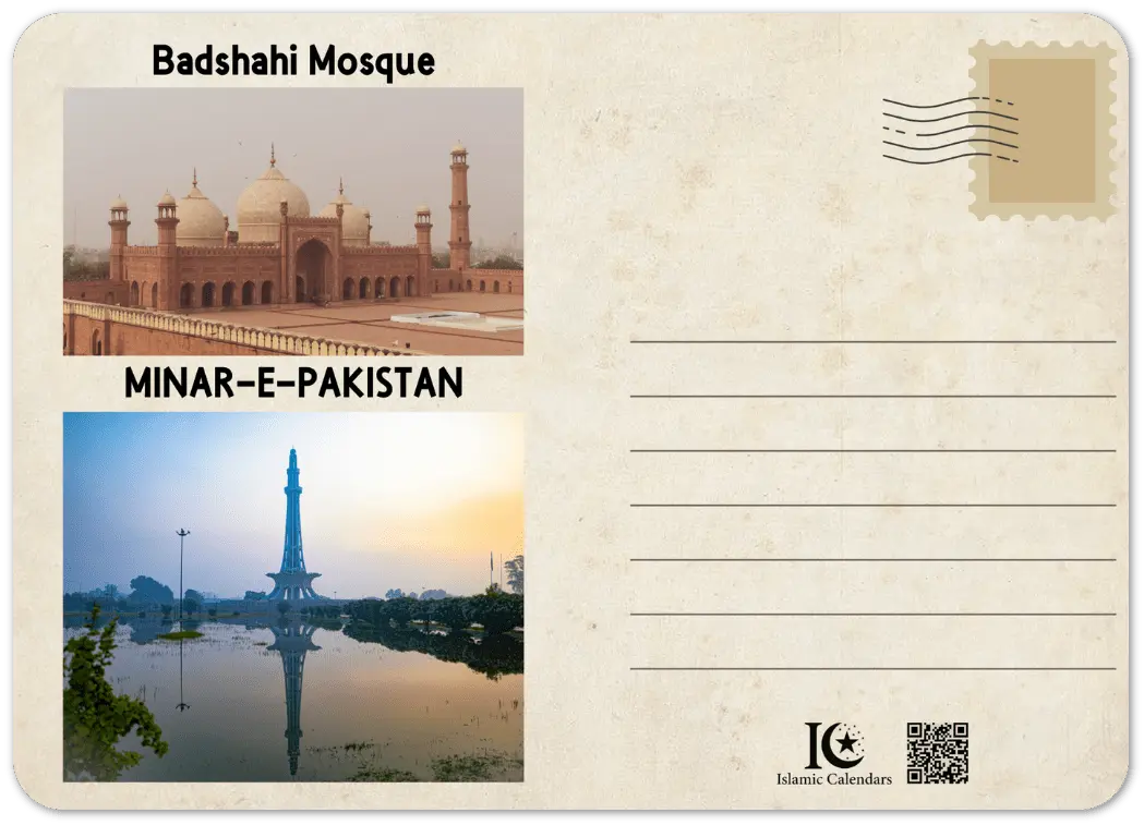 Pakistan Map Stamp | West & East Pakistan | پاکستان | Early Pakistan Era | Historical Map Design | Pack of 10 Postcards (2 - sided, Premium envelopes) | (US & CA) | by Islamic Calendars - Islamic Calendars