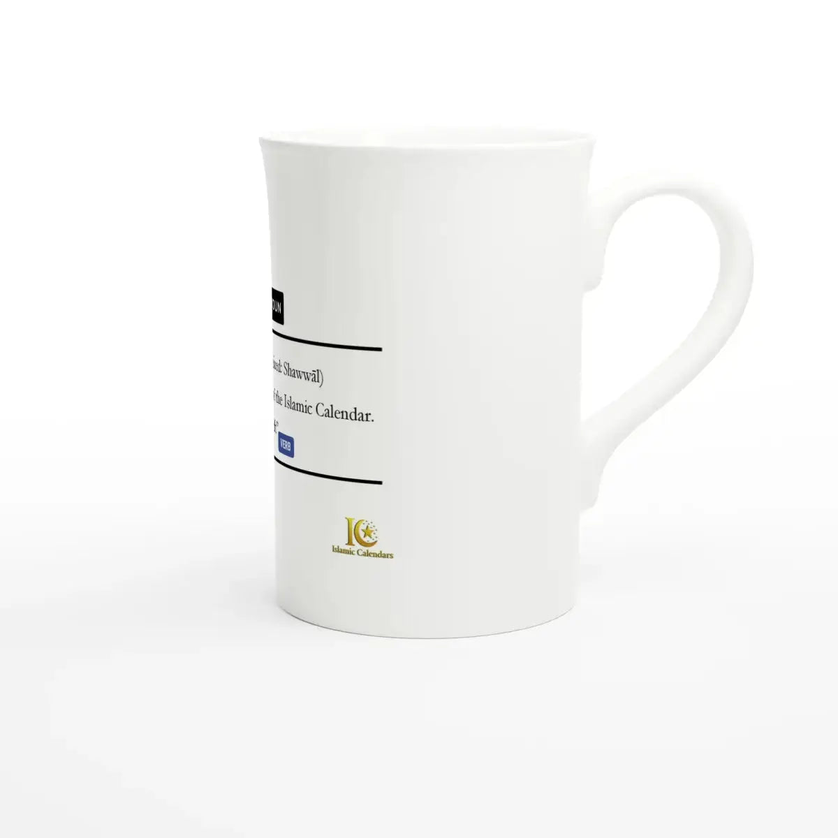 Porcelain Slim Mug | 10oz | Islamic Calendar months & info | Various Months - Islamic Calendars