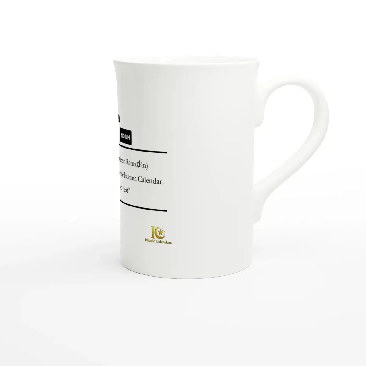 Porcelain Slim Mug | 10oz | Islamic Calendar months & info | Various Months - Islamic Calendars