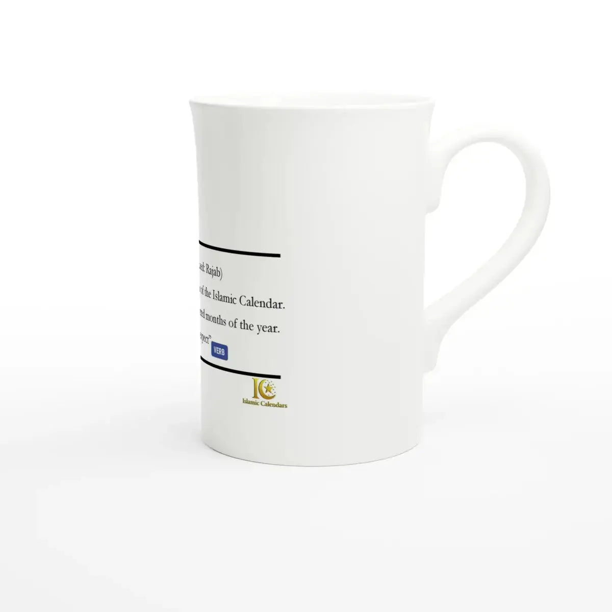 Porcelain Slim Mug | 10oz | Islamic Calendar months & info | Various Months - Islamic Calendars