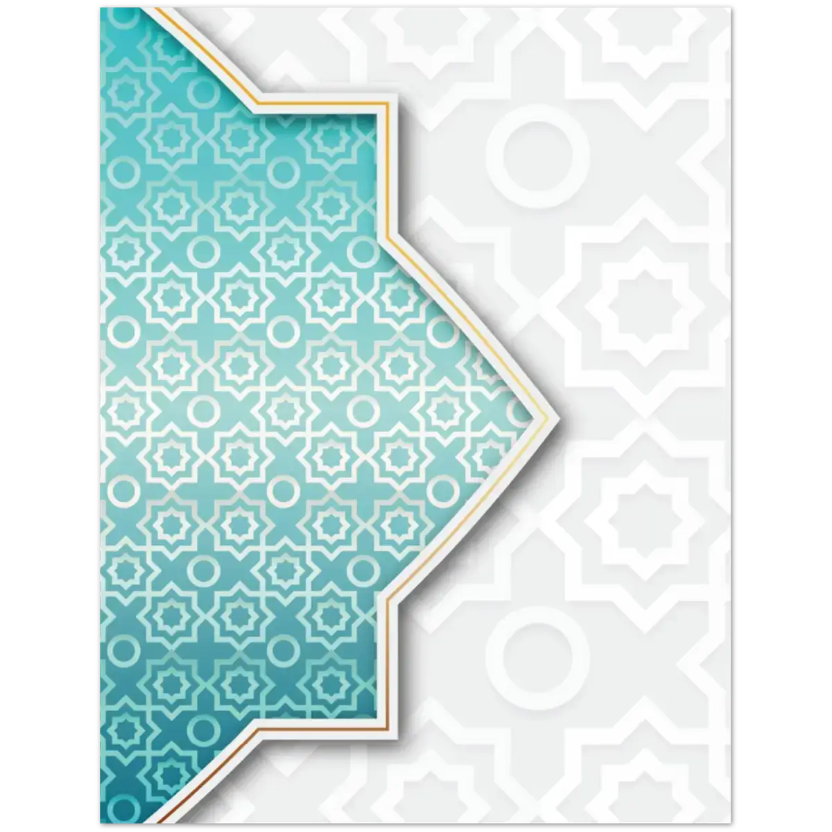 Ramadan Mubarak | رمضان مبارك | Modern Crescent Design | Pack of 10 Greeting Cards (Folded, Premium Envelopes Included) | (US & CA) | By Islamic Calendars - Islamic Calendars