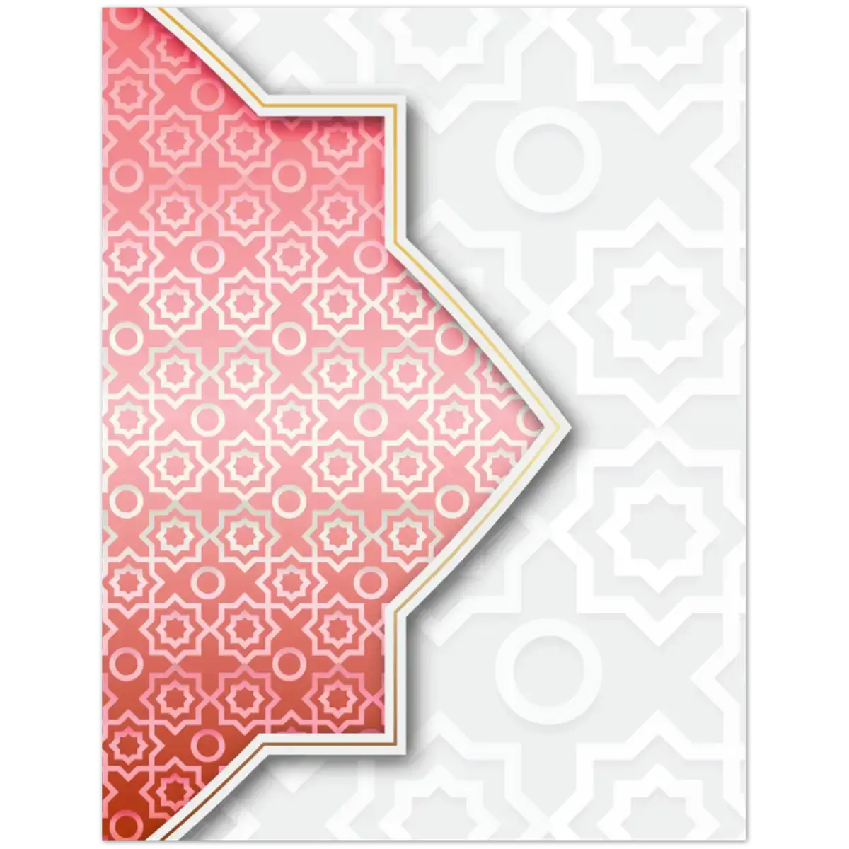 Ramadan Mubarak | رمضان مبارك | Radiant Crescent Design | Pack of 10 Greeting Cards (Folded, Premium Envelopes Included) | (US & CA) | By Islamic Calendars - Islamic Calendars