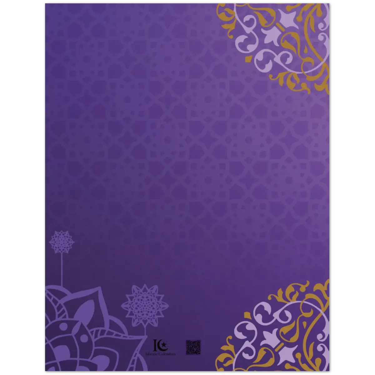 Shukran Katheeran Greeting Card | Thank You Very Much | شُكْرًا كَثِيرًا | Purple Arabic Design | Pack of 10 Greeting Cards (Folded, Premium envelopes included) | (US & CA) | By Islamic Calendars - Islamic Calendars